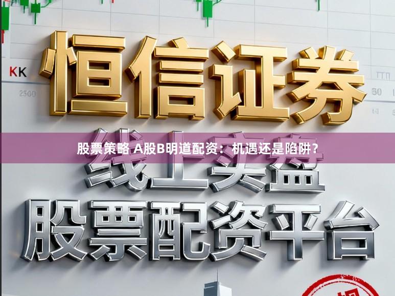 股票策略 A股B明道配资：机遇还是陷阱？